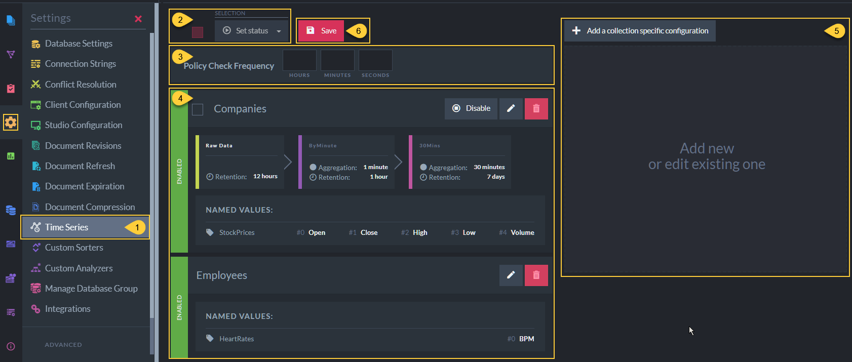&quot;Time Series Settings View&quot;