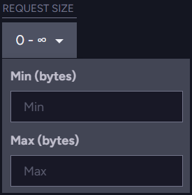 Request size filter