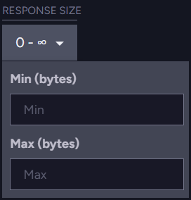 Response size filter