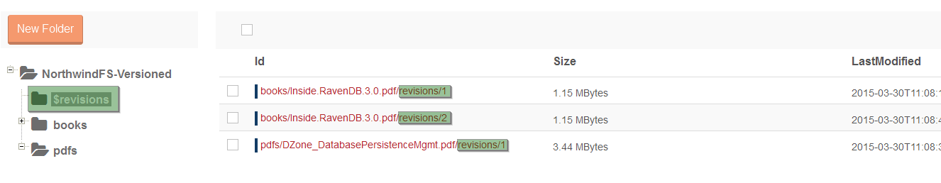 Figure 6. Studio. Versioning. Revisions.