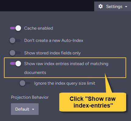 Open the settings dialog