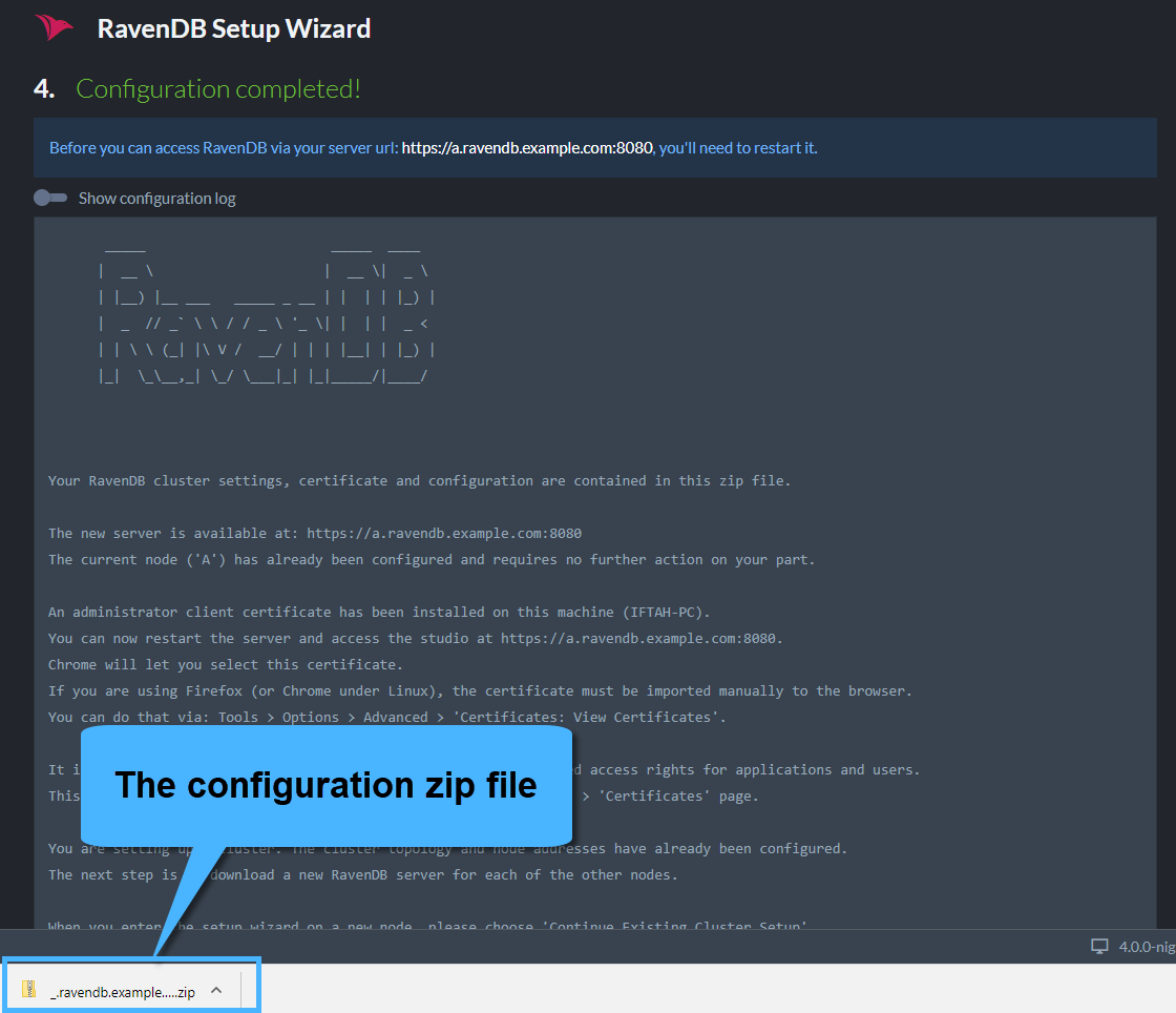 Configuration Completed