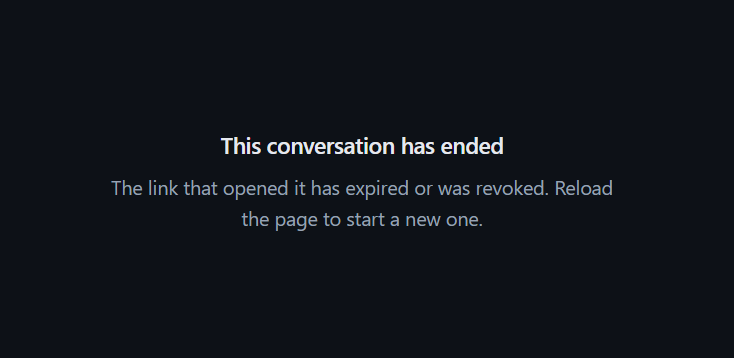 The conversation has ended
