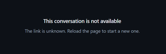 The conversation is not available
