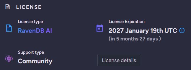 License widget