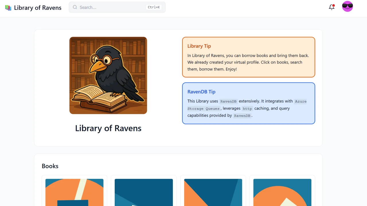 The Library of Ravens - Main Interface